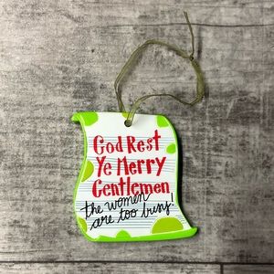 Hallmark God Rest Ye Merry Gentlemen The Women Are Too Busy! Christmas Ornament